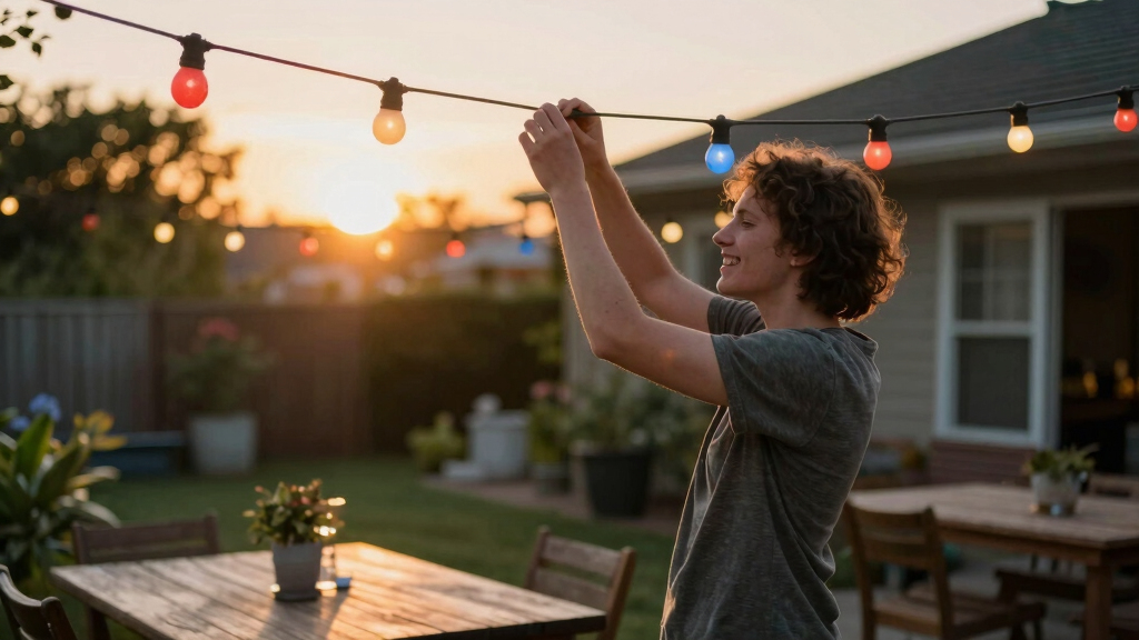 patriotic outdoor string lights