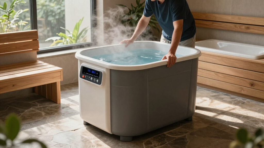 quiet recirculating water chiller for cold plunge