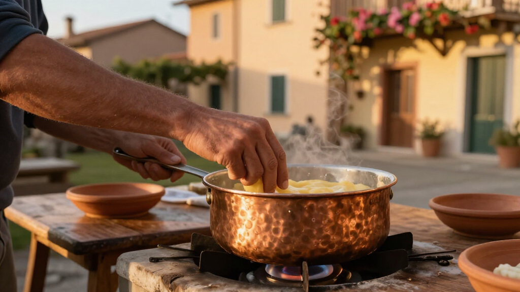 polenta copper pot paiolo