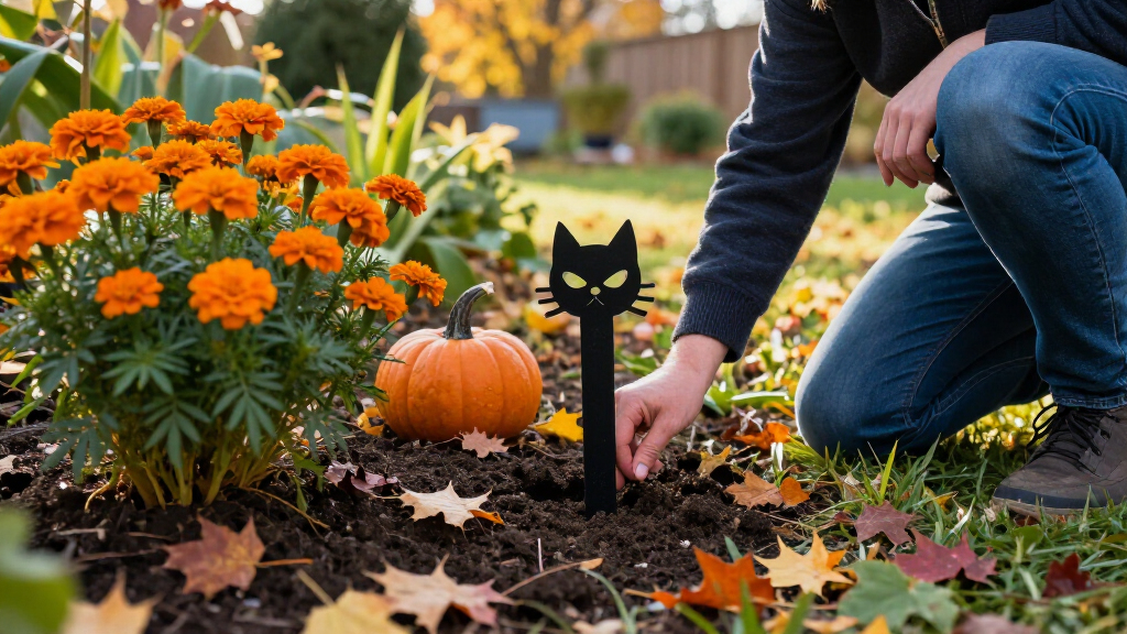 Halloween garden stake decorations