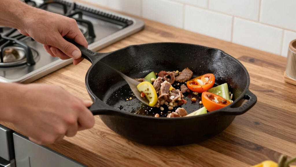 manual cast iron skillet