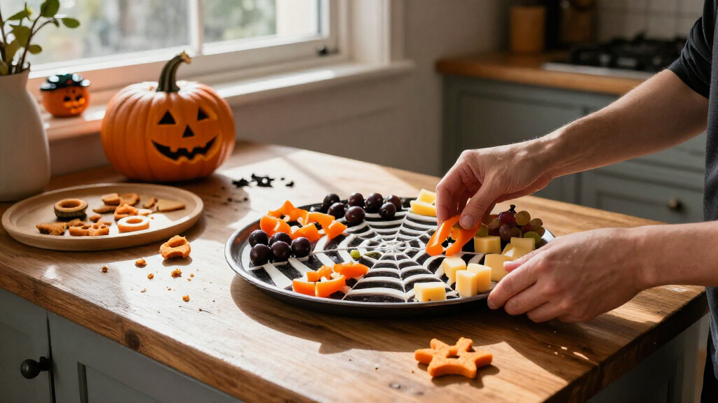 Halloween party food trays