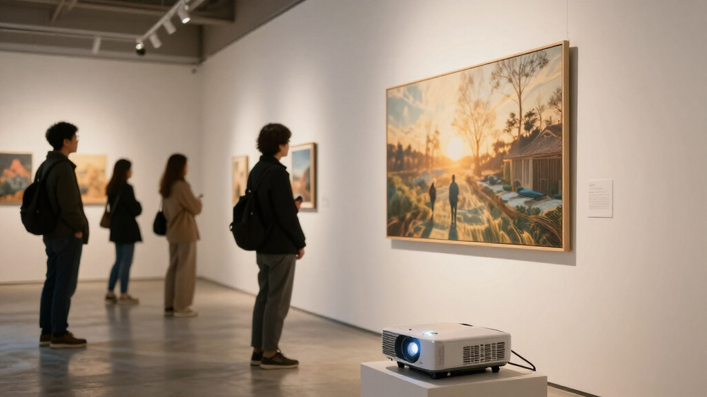 ultra short throw projector for gallery walls