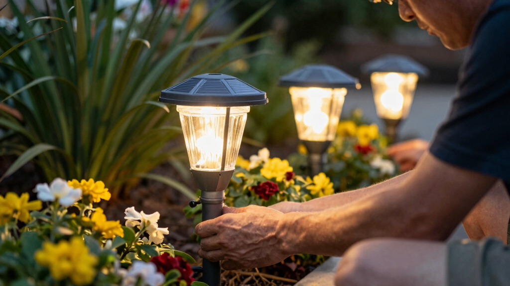 solar-powered garden lights