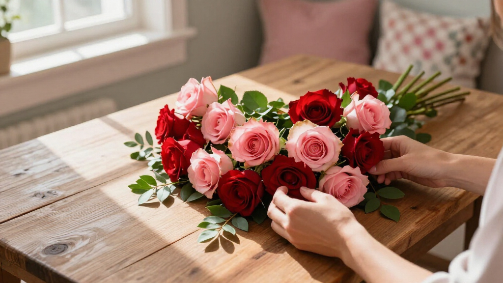 order valentines heart bouquet