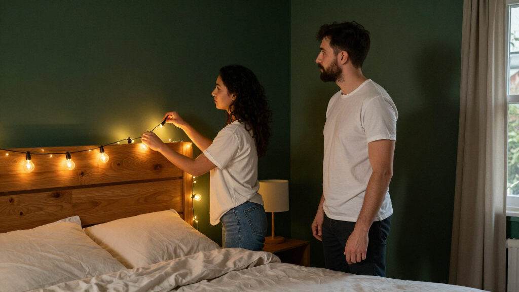 romantic bedroom decor lights