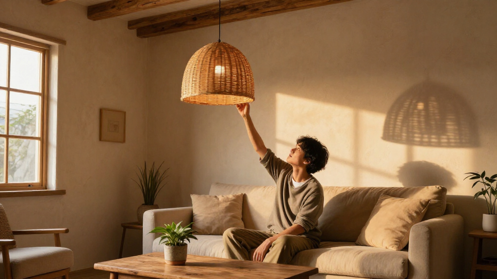 rattan pendant light
