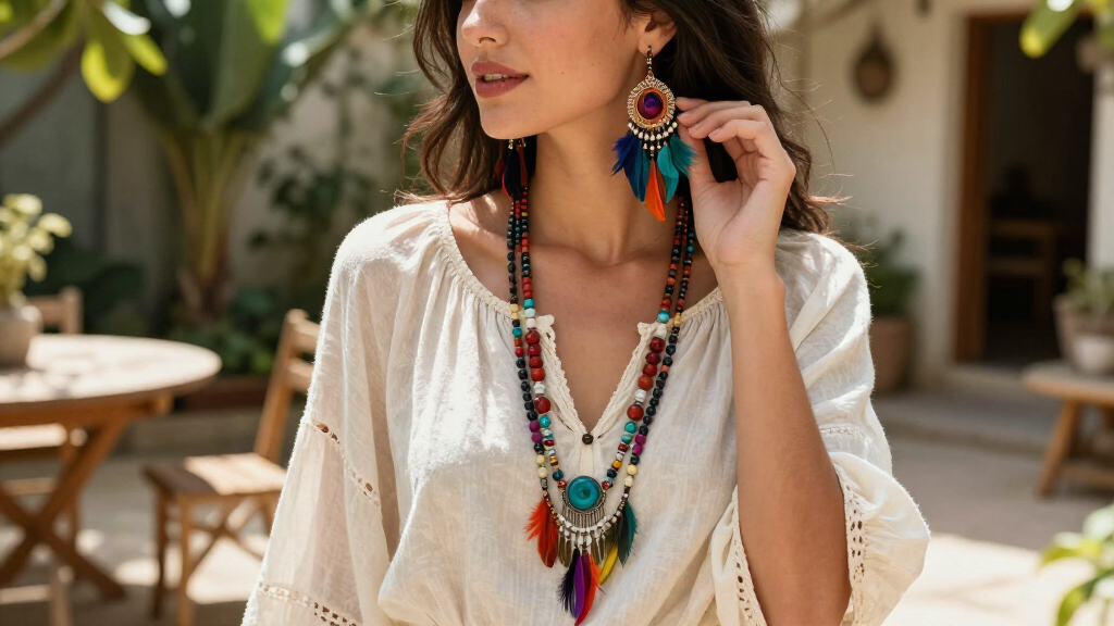 boho statement earrings