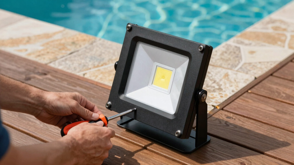 poolside LED floodlights