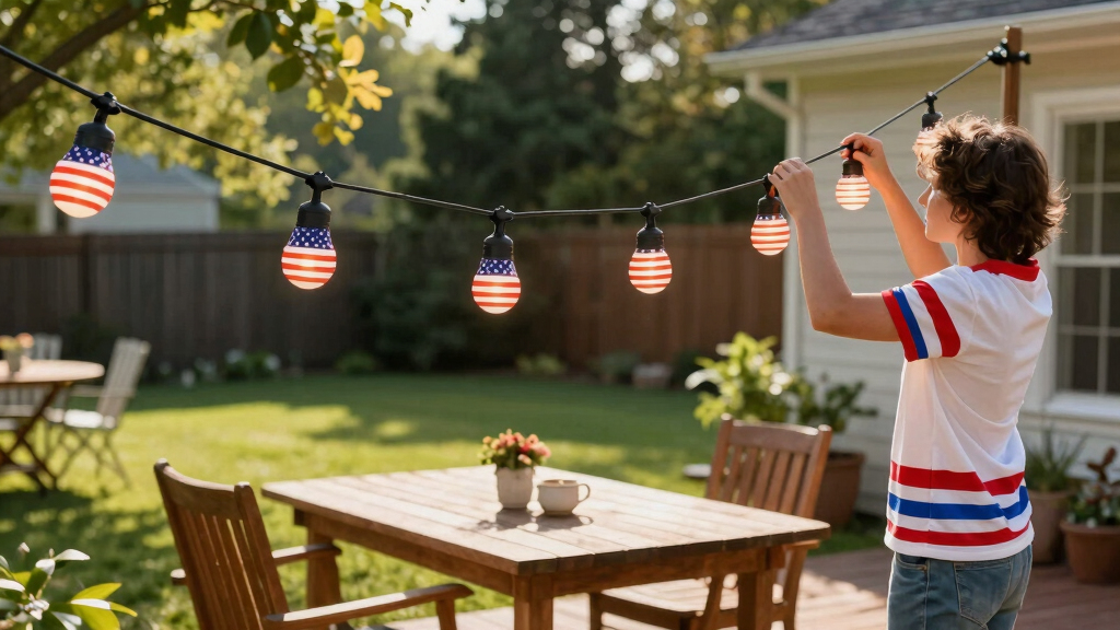patriotic outdoor string lights