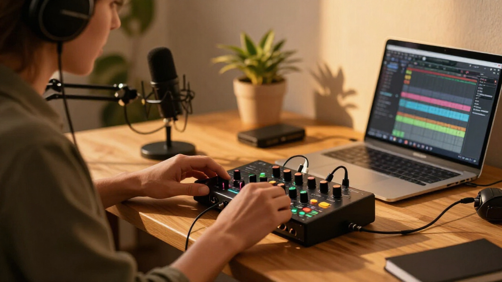 podcast mixer audio interface