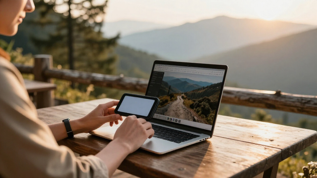 portable second screen for remote work travel