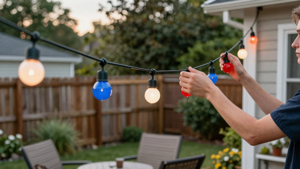 patriotic outdoor string lights