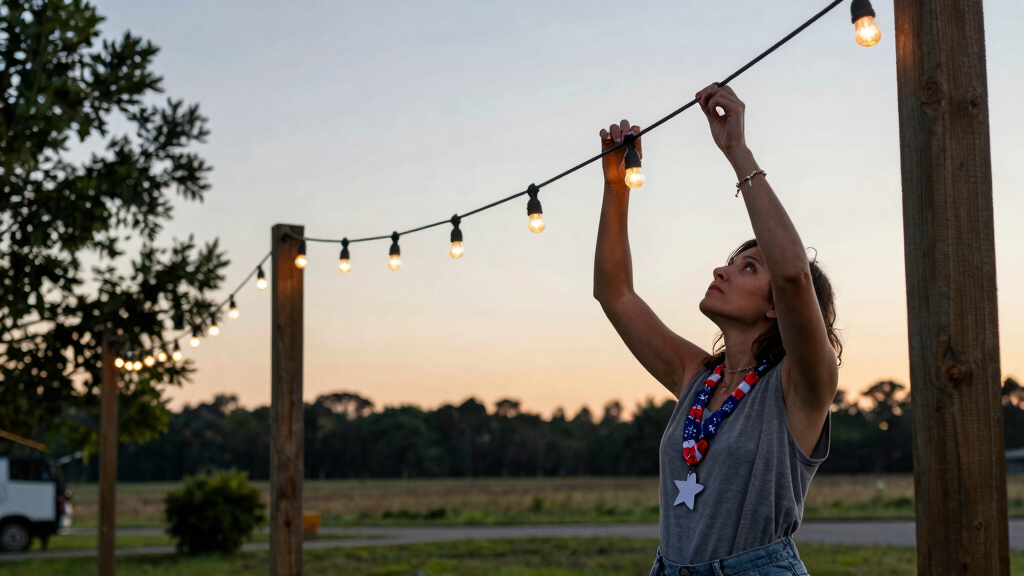 patriotic outdoor string lights