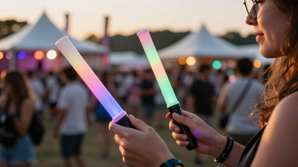 festival-themed LED glow sticks