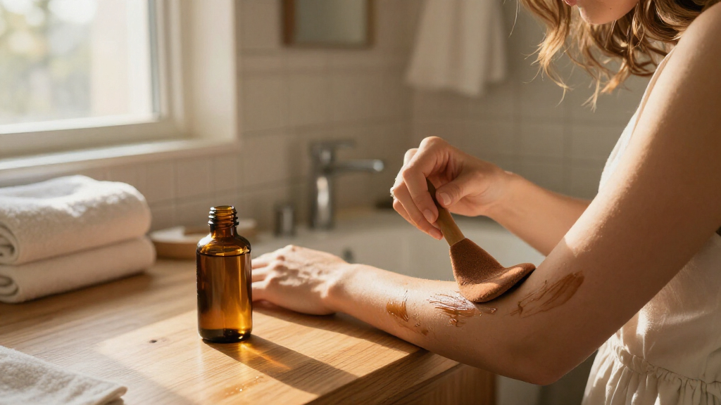 self-tanning applicator mitts