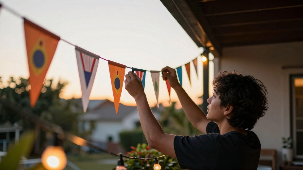 patriotic outdoor string lights