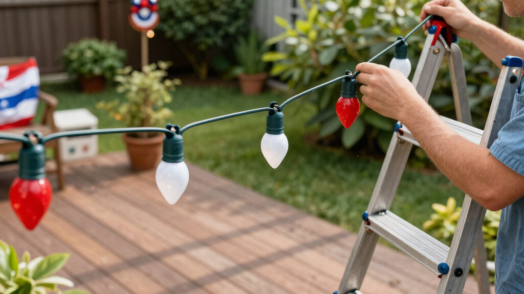 patriotic outdoor string lights