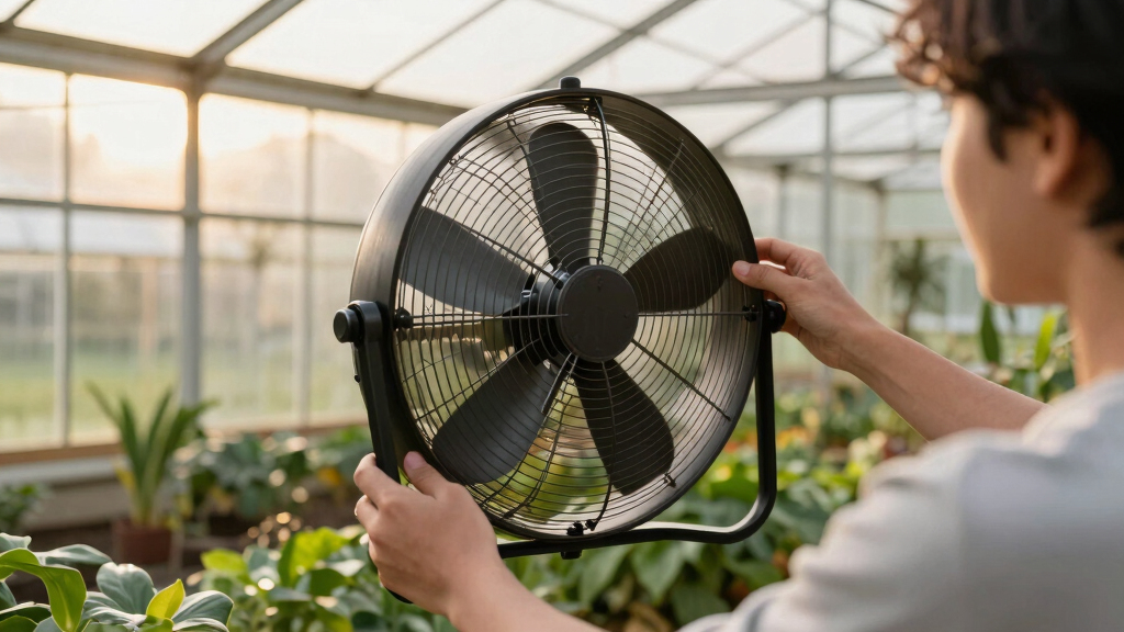 solar-powered greenhouse fans