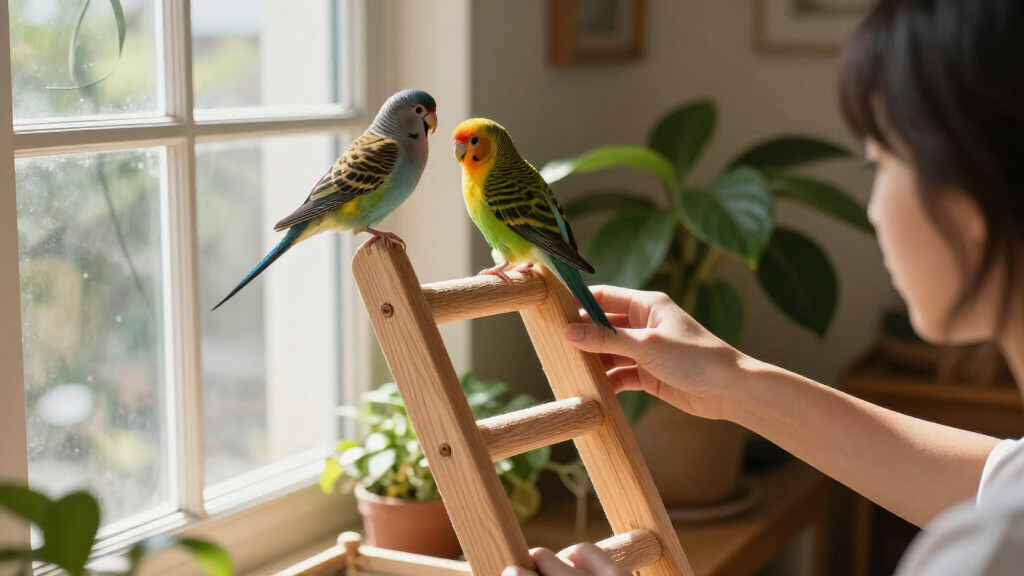 bird perches and ladders