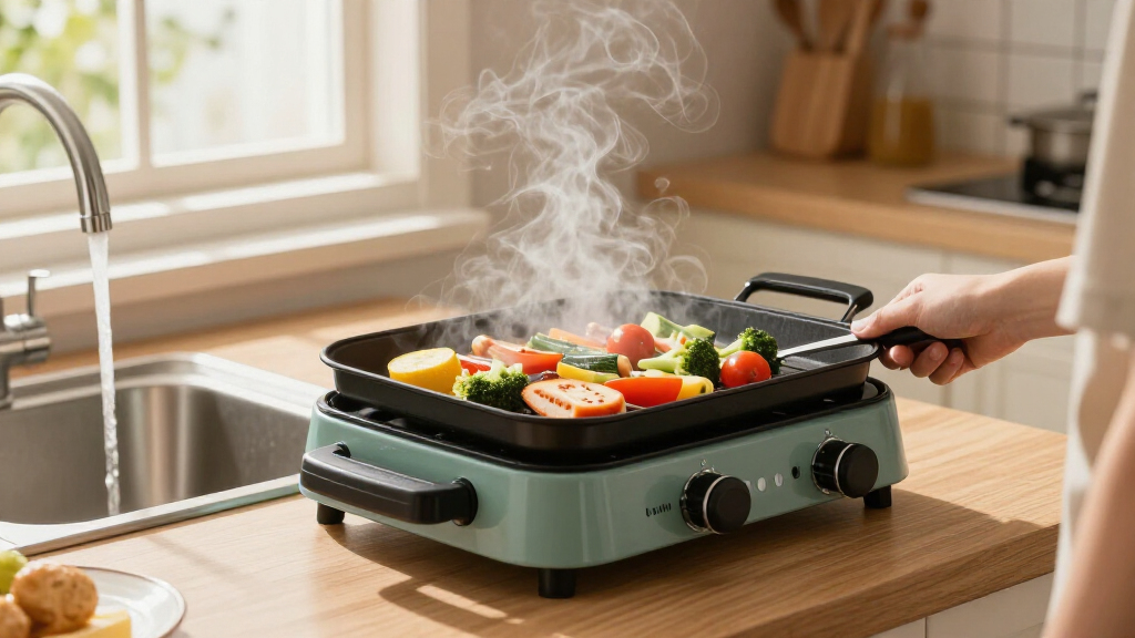 indoor electric grill with dishwasher safe parts