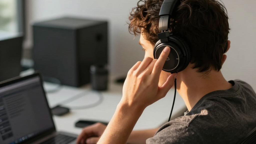 wired studio headphones
