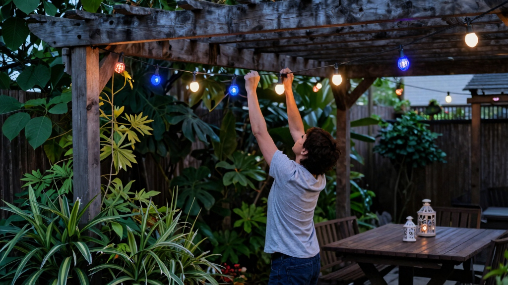 patriotic outdoor string lights