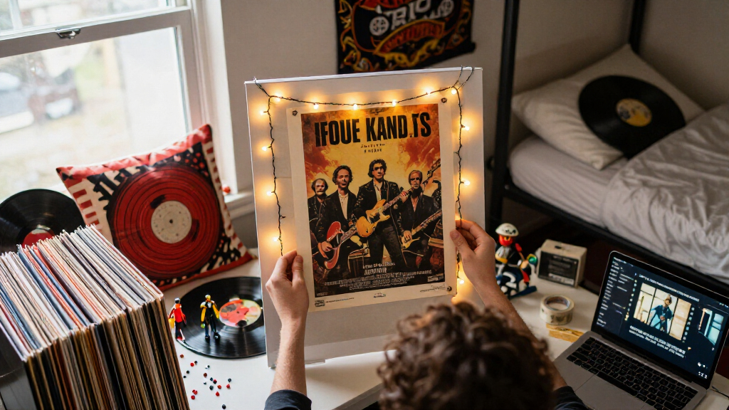 pop culture-themed dorm decor