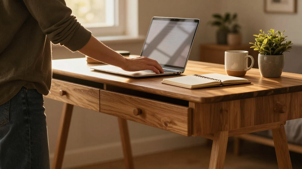 compact standing desks with drawers