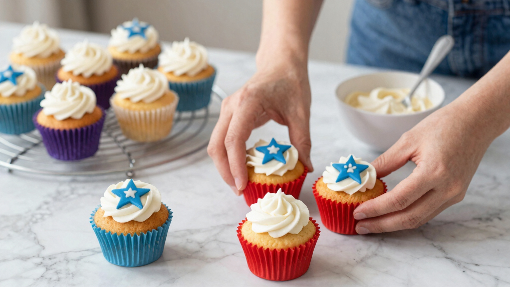 patriotic cupcake liners