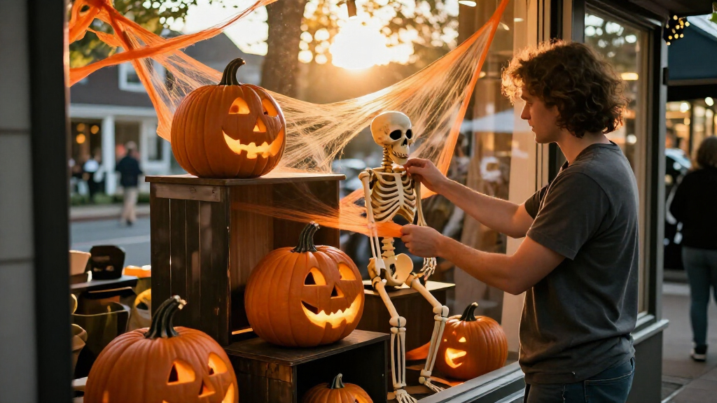 Halloween display props for retail stores