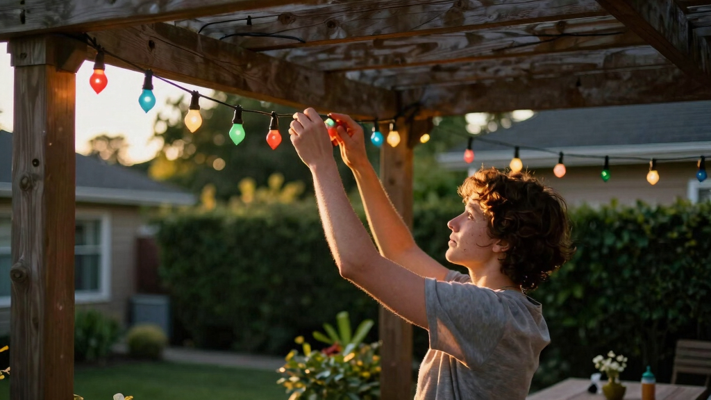 patriotic outdoor string lights