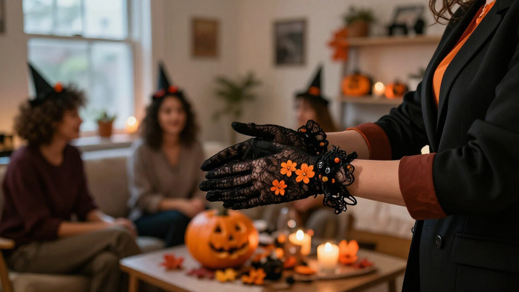 designer Halloween gloves
