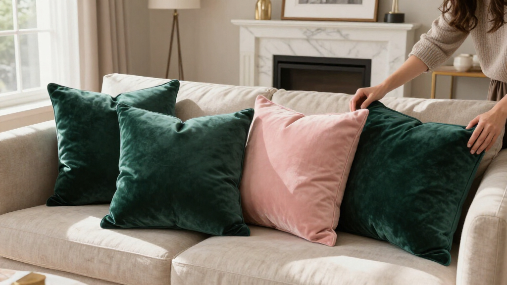 luxury velvet throw pillows