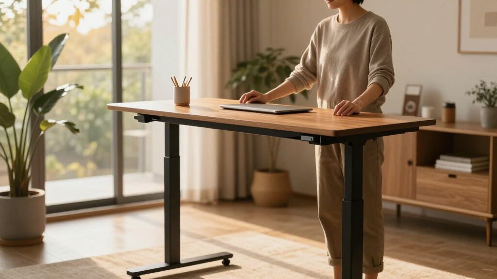 rolling standing desk workstation premium
