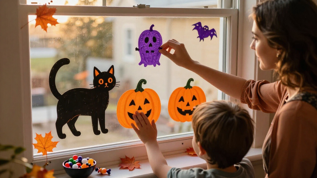 Halloween window clings