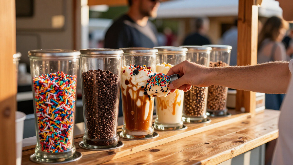 ice cream topping dispensers