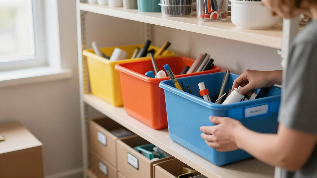 art storage and organization bins