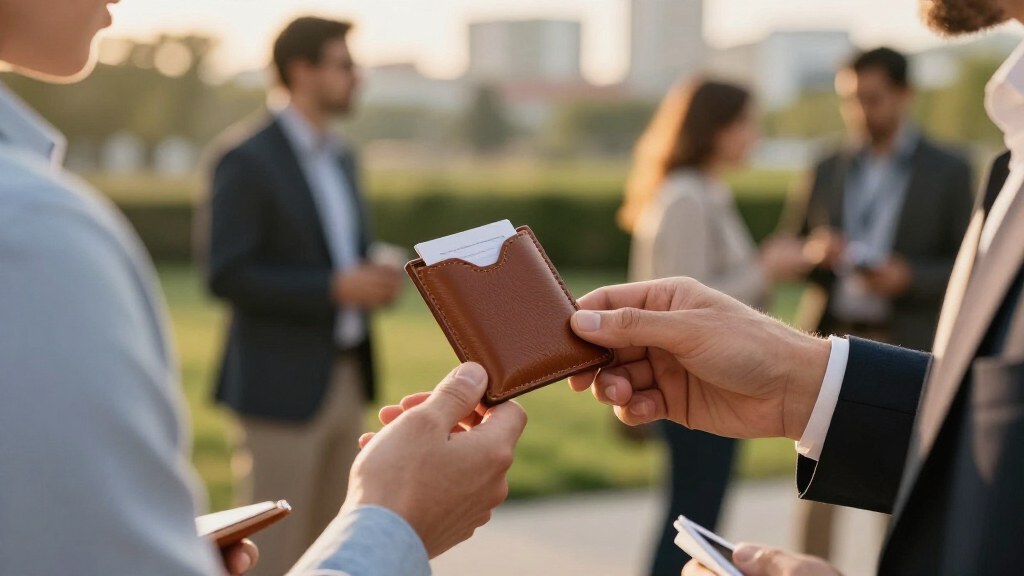 business card holders for networking