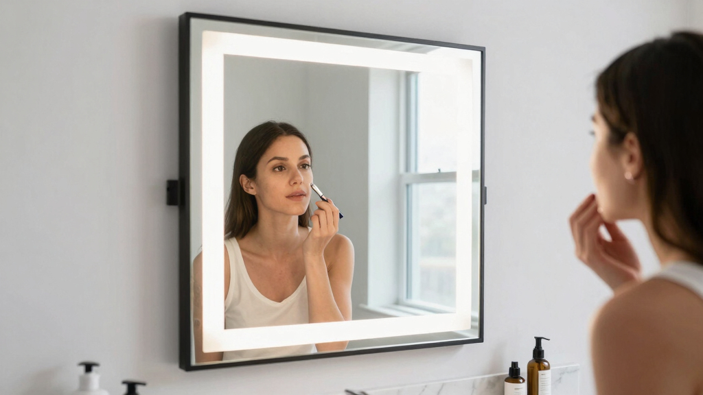 LED lighted makeup mirrors