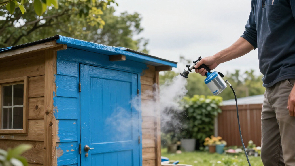 airless sprayer for shed painting