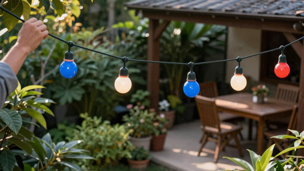 patriotic outdoor string lights