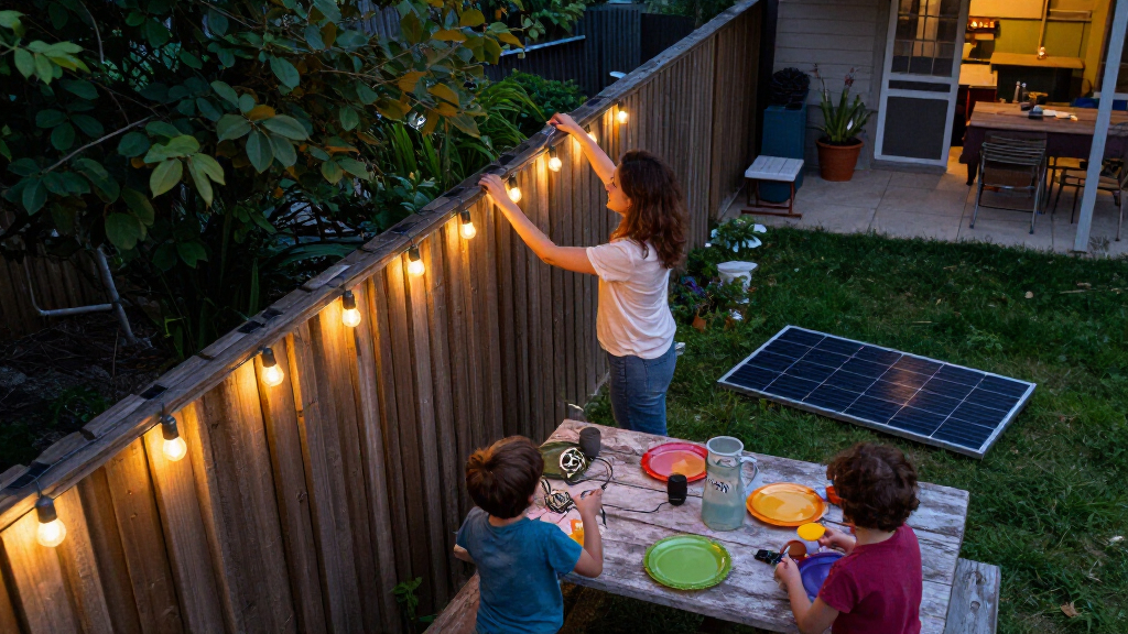 outdoor string lights solar powered