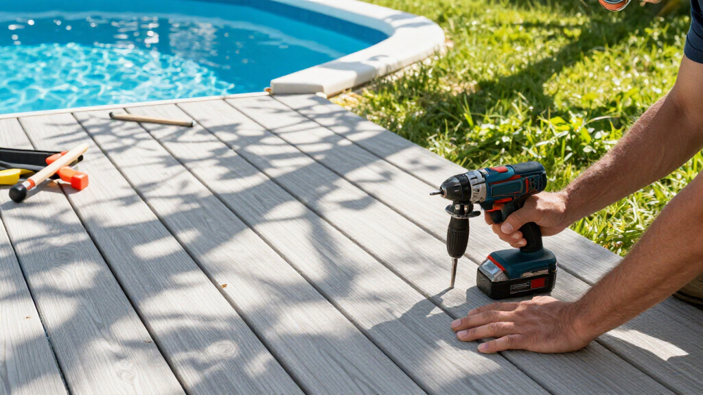 best above ground pool deck system