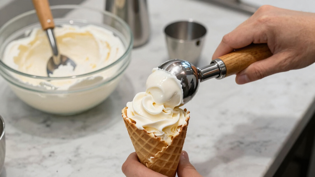 ice cream scoops and tools