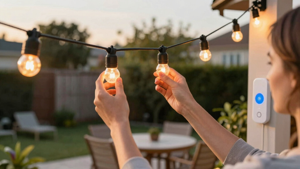 smart outdoor string lights