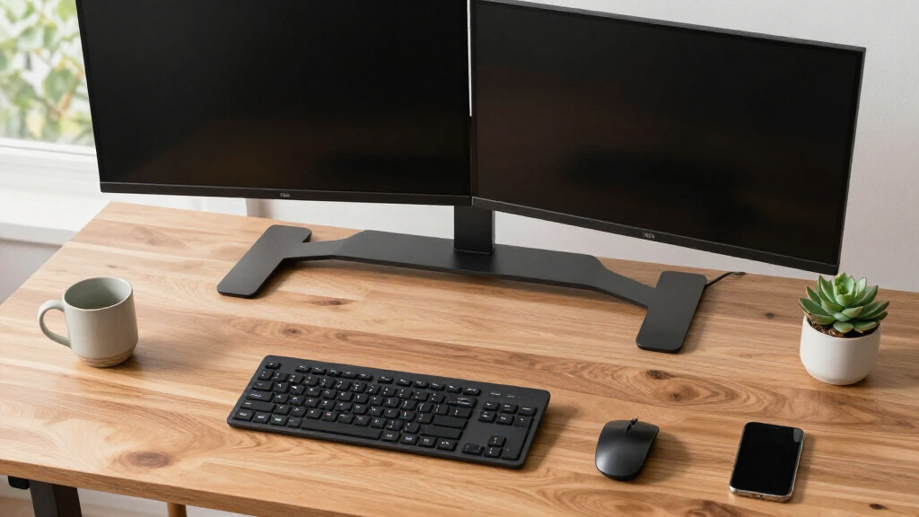 sit stand desk converter for dual monitors heavy duty