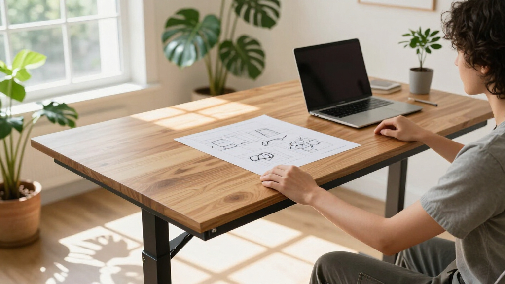 height adjustable drafting desk