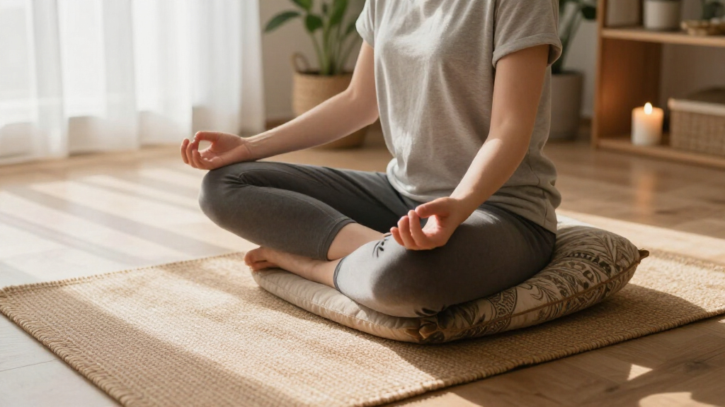 meditation cushions and mats