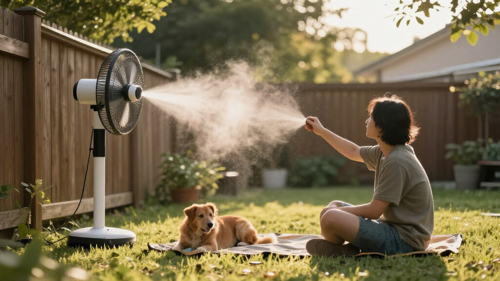 best outdoor misting fan for summer pet yards
